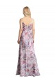 Sleeveless Cowl Neck Stretch Satin & Floral Long Formal Evening Dress Canada for Sale
