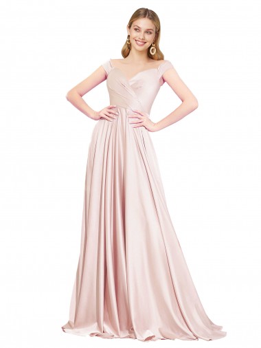 Sleeveless High Neck Satin Pink Long Formal Evening Dress Canada for Sale