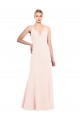 Sleeveless High Neck Stretch Crepe Pink Long Formal Evening Dress Canada for Sale