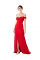 Sleeveless High Neck Stretch Crepe Red Long Evening Gown Canada for Sale
