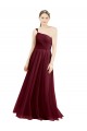 Sleeveless One Shoulder Tulle Burgundy Long Semi Formal Evening Dress Canada for Sale