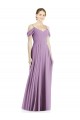Sleeveless Spaghetti Straps Soft Chiffon Dark Lavender Long Semi Formal Evening Dress Canada for Sale
