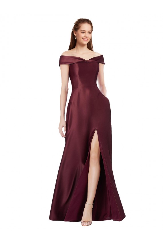 Cap Sleeves Strapless Satin Burgundy Gold Long Black Tie Evening Dress Canada for Sale