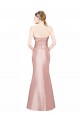 Sleeveless Strapless Stretch Satin Long Formal Evening Dress Canada for Sale