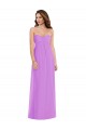 Sleeveless Sweetheart Soft Chiffon Violet Long Semi Formal Evening Dress Canada for Sale