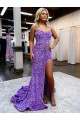 Sleeveless Sweetheart Velvet Sequin Lavender Court Train Homecoming Dress Canada for Sale