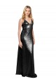 Sleeveless V-Neck Sequin Black Long Formal Evening Dress Canada for Sale