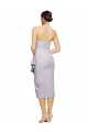 Sleeveless Strapless Stretch Crepe Arctic Lilac Cocktail Length High Low Evening Dress Canada for Sale
