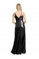 Sleeveless V-Neck Sequin Black Long Formal Evening Dress Canada for Sale