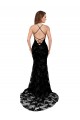 Sleeveless High Neck Lace Black Long Black Tie Evening Dress Canada for Sale
