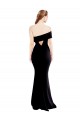Sleeveless One Shoulder Stretch Crepe Black Long Formal Evening Dress Canada for Sale