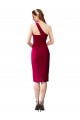 Sleeveless One Shoulder Stretch Crepe Black Cocktail Length Formal Evening Dress Canada for Sale