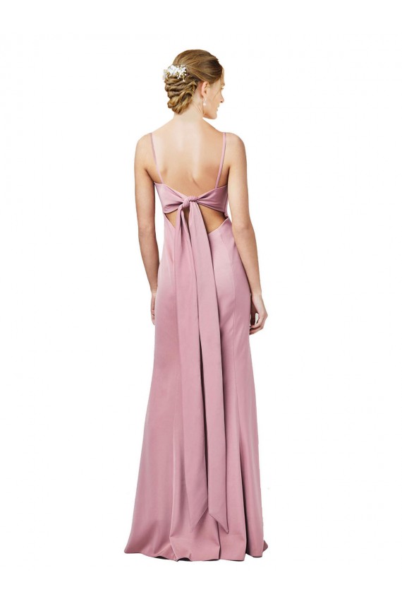 Sleeveless Square Neck Stretch Crepe Black Long Formal Evening Dress Canada for Sale