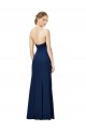 Sleeveless Strapless Stretch Crepe Black Long Formal Dress Canada for Sale