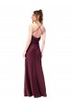 Sleeveless V-Neck Silky Satin Black Long Black Tie Evening Dress Canada for Sale