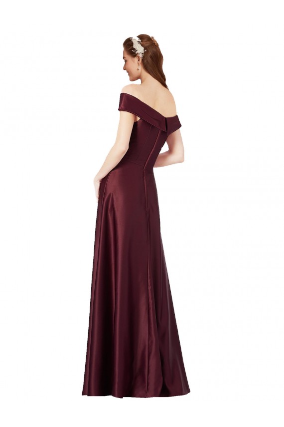 Cap Sleeves Strapless Satin Burgundy Gold Long Black Tie Evening Dress Canada for Sale