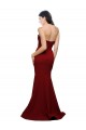 Sleeveless Strapless Stretch Crepe Burgundy Long Formal Evening Dress Canada for Sale