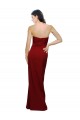Sleeveless Sweetheart Stretch Crepe Burgundy Long Evening Dress Canada for Sale