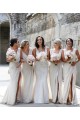 Sleeveless V-Neck Soft Chiffon Champagne Long Evening Dress Canada for Sale