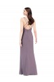Sleeveless Sweetheart Soft Chiffon Dark Lavender Long Formal Evening Dress Canada for Sale