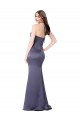 Sleeveless Halter Neck Silky Satin Dusk Long Formal Evening Dress Canada for Sale
