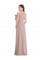 Sleeveless Off the Shoulder Stretch Crepe Dusty Pink Long Formal Evening Dress Canada for Sale