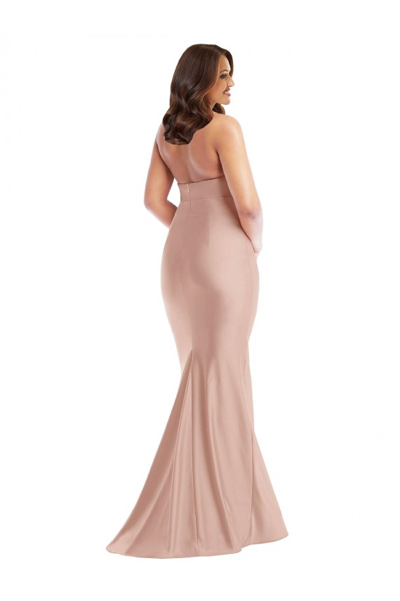 Sleeveless Halter Neck Silky Satin Dusty Pink Long Formal Plus Size Evening Dress Canada for Sale