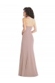 Sleeveless Strapless Stretch Crepe Dusty Pink Long Formal Dress Canada for Sale