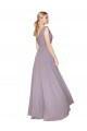 Sleeveless High Neck Soft Chiffon Dusty Rose Long Formal Evening Dress Canada for Sale