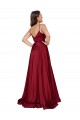 Sleeveless Sweetheart Silky Satin French Blue Long Black Tie Evening Dress Canada for Sale