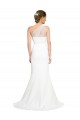 Sleeveless One Shoulder Stretch Crepe & Tulle Ivory Sweep Train Formal Evening Dress Canada for Sale