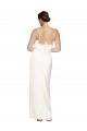 Sleeveless High Neck Stretch Satin Ivory Long Formal Evening Dress Canada for Sale