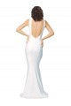 Sleeveless High Neck Stretch Crepe Ivory Long Formal Evening Dress Canada for Sale