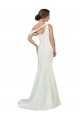 Sleeveless One Shoulder Stretch Crepe Ivory Sweep Train Formal Evening Dress Canada for Sale