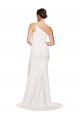 Sleeveless Strapless Stretch Crepe Ivory Sweep Train Semi Formal Evening Dress Canada for Sale