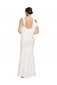 Sleeveless Square Neck Stretch Crepe Ivory Long Formal Evening Dress Canada for Sale
