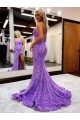 Sleeveless Sweetheart Velvet Sequin Lavender Court Train Homecoming Dress Canada for Sale
