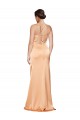 Sleeveless One Shoulder Stretch Satin Light Copper Long Formal Evening Dress Canada for Sale