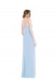 Sleeveless Sweetheart Soft Chiffon Light Sky Blue Long Formal Dress Canada for Sale