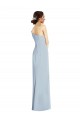 Sleeveless Off the Shoulder Stretch Crepe Light Sky Blue Long Formal Evening Dress Canada for Sale