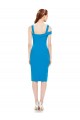 Sleeveless Stretch Crepe Cocktail Length Formal Evening Dress Canada for Sale