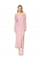 Cold Shoulder High Neck Soft Chiffon Primrose Knee Length Formal Evening Dress Canada for Sale