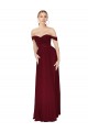 Sleeveless High Neck Soft Chiffon Burgundy Mermaid Long Formal Dress Canada for Sale