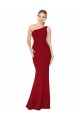 Sleeveless High Neck Stretch Crepe Burgundy Long Formal Evening Dress Canada for Sale