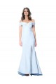 Sleeveless High Neck Stretch Crepe Light Sky Blue Long Evening Gown Canada for Sale