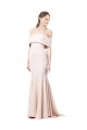 Sleeveless High Neck Stretch Crepe Nude Long Formal Evening Dress Canada for Sale