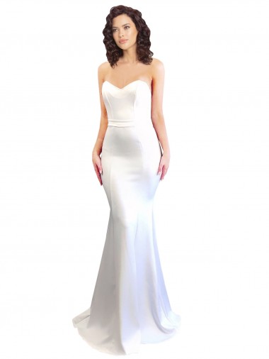 Sleeveless High Neck Stretch Crepe White Long Formal Evening Dress Canada for Sale