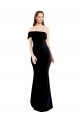 Sleeveless One Shoulder Stretch Crepe Black Long Formal Evening Dress Canada for Sale
