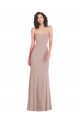 Sleeveless Strapless Stretch Crepe Dusty Pink Long Formal Dress Canada for Sale