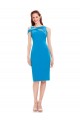 Sleeveless Stretch Crepe Cocktail Length Formal Evening Dress Canada for Sale